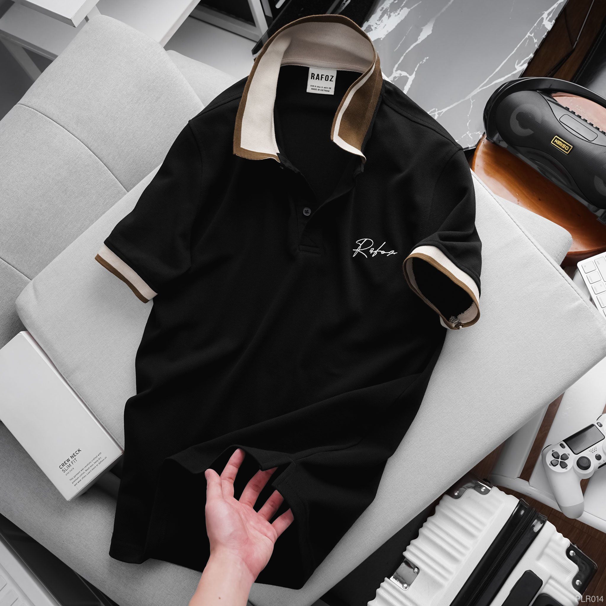  Áo polo RAFOZ black color collar - 014 