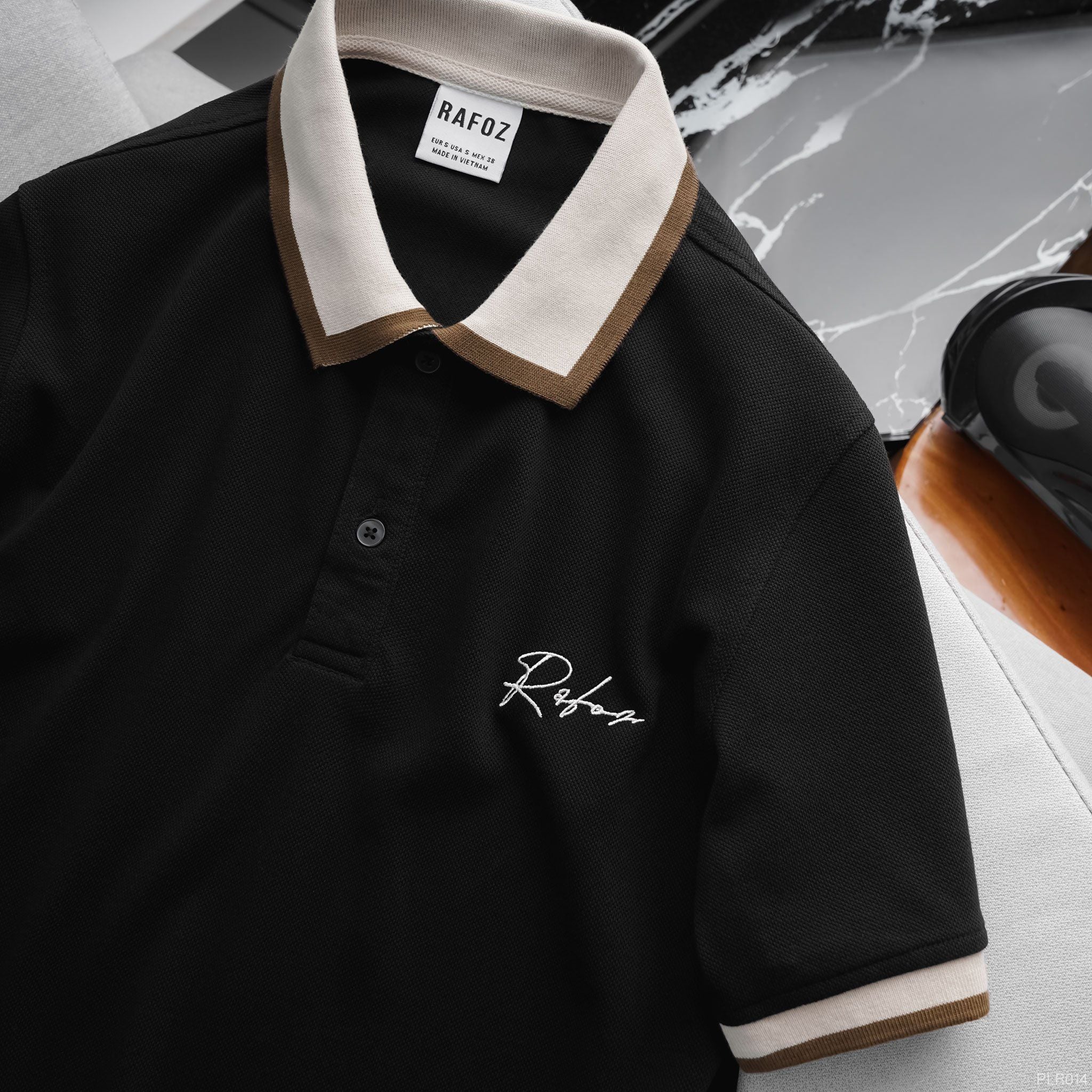  Áo polo RAFOZ black color collar - 014 