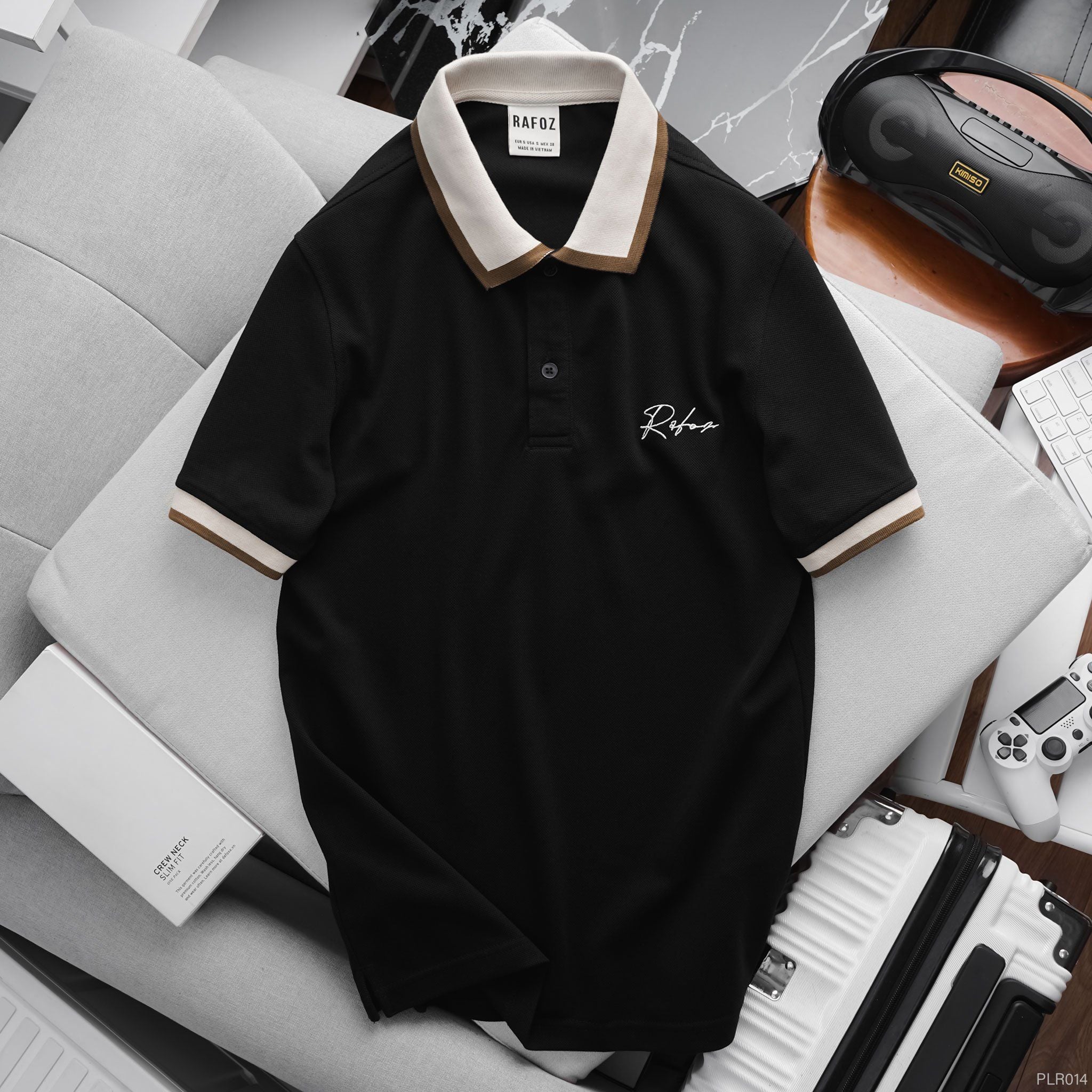  Áo polo RAFOZ black color collar - 014 