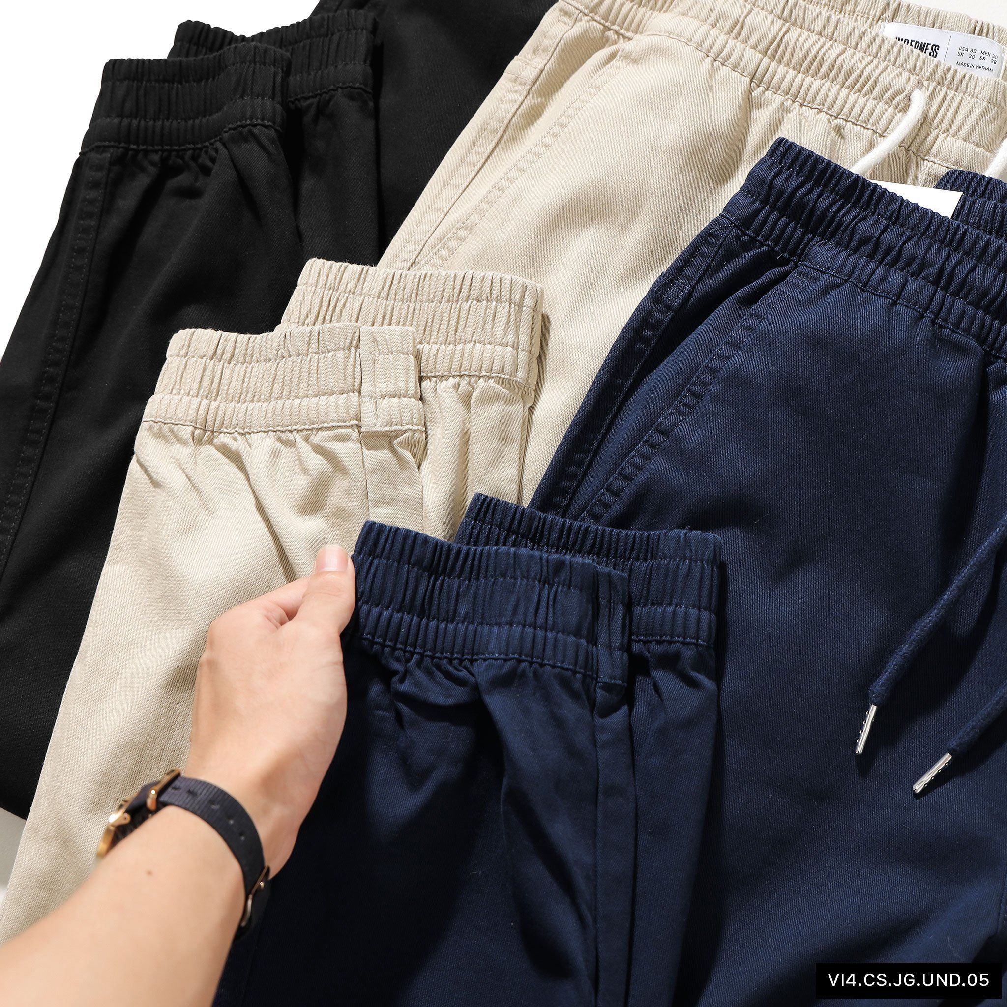  Quần jogger kaki UDN basic color 