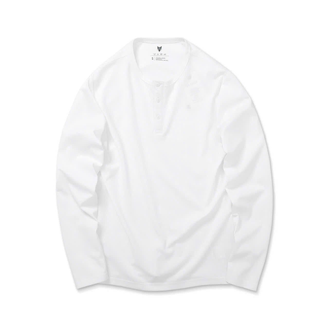  Áo thun dài tay henley DF basic 