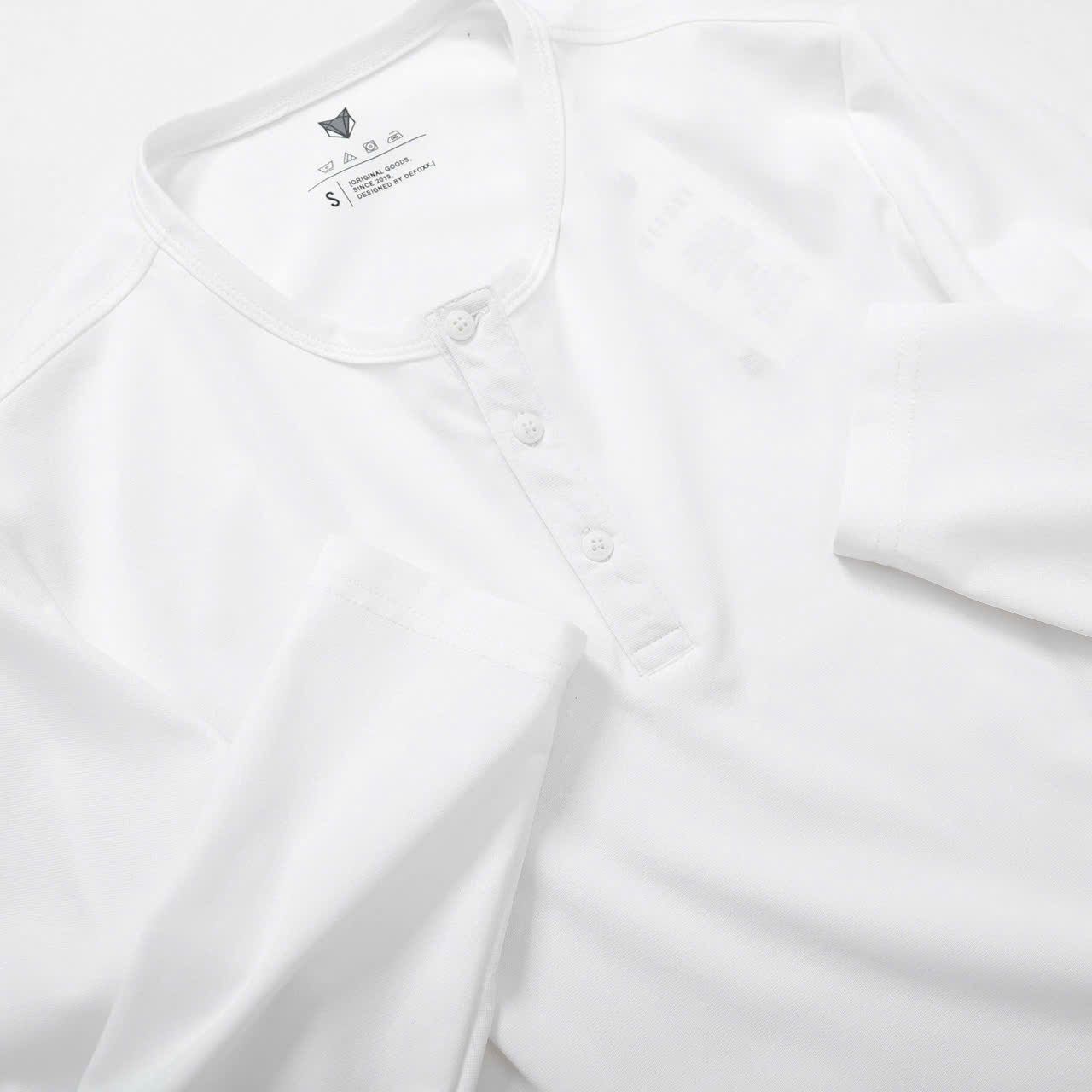  Áo thun dài tay henley DF basic 