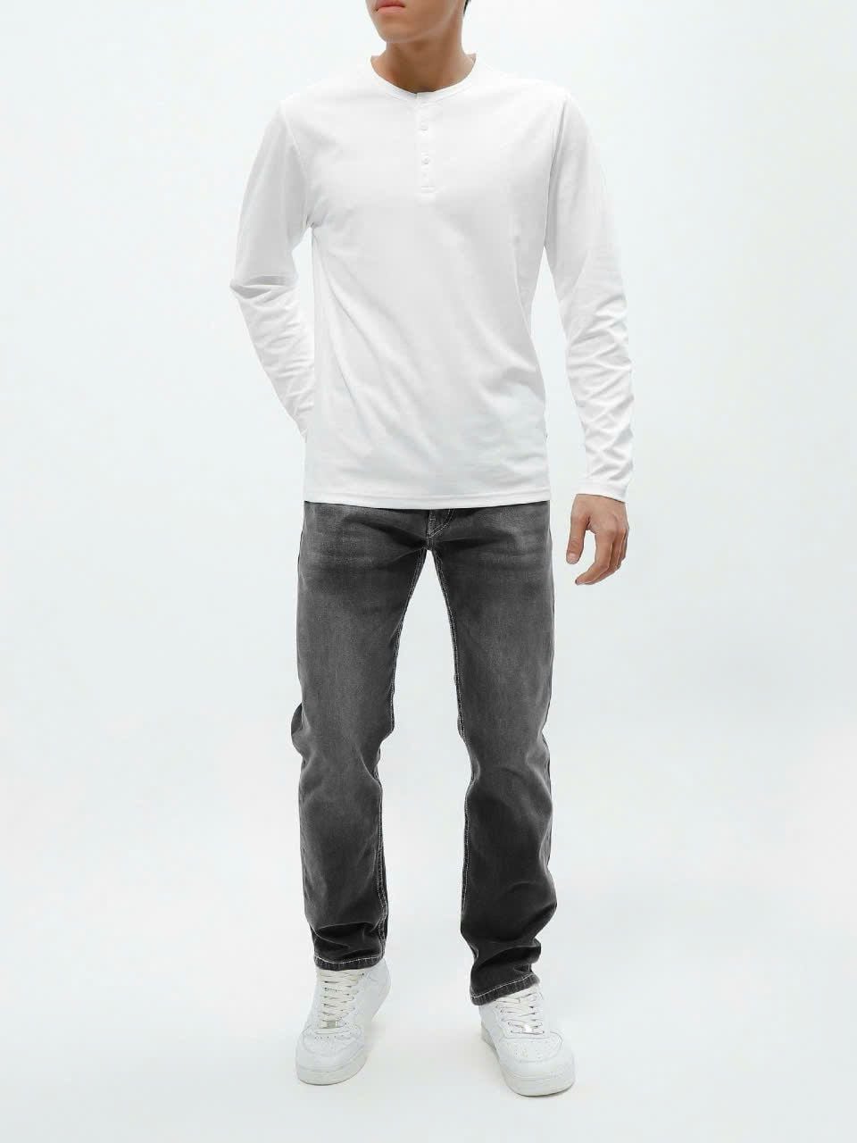 Áo thun dài tay henley DF basic 