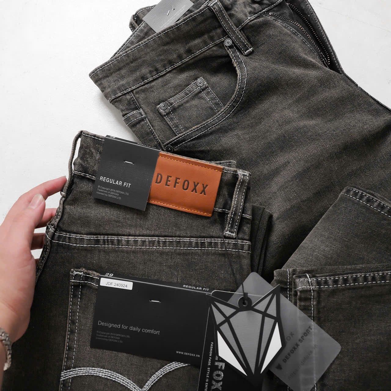  Quần jean DF240924 xám đậm wash 