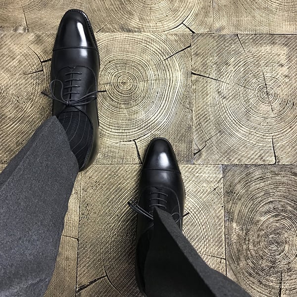 Giày da cao cấp tăng chiều cao oxford 7cm OF882