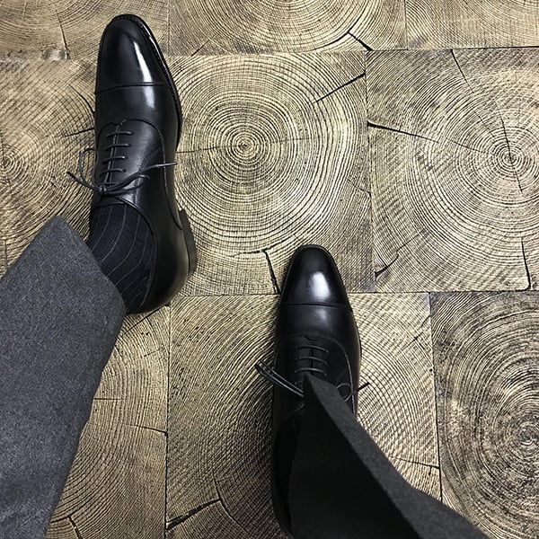 Giày da cao cấp tăng chiều cao oxford 7cm OF882