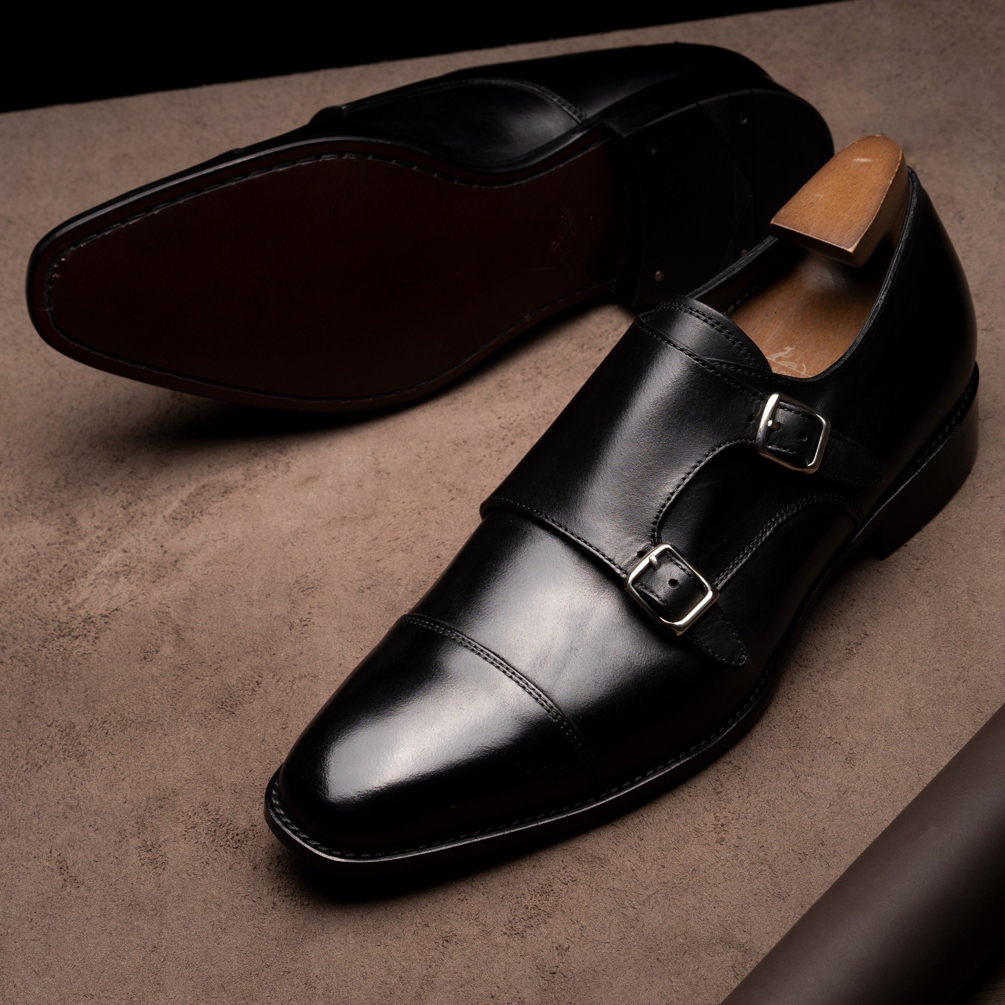 Giày da cao cấp double monkstrap MS102