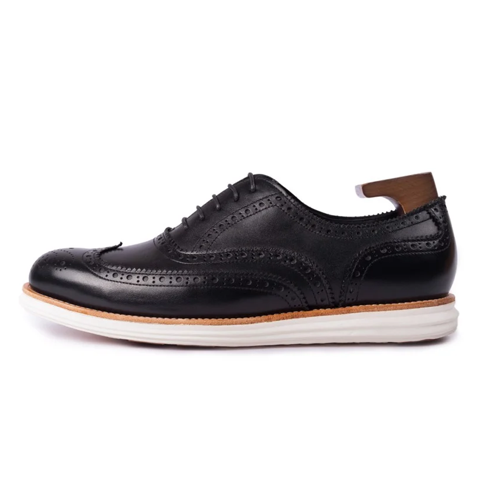 Giày da cao cấp oxford wingtip brogue OF804