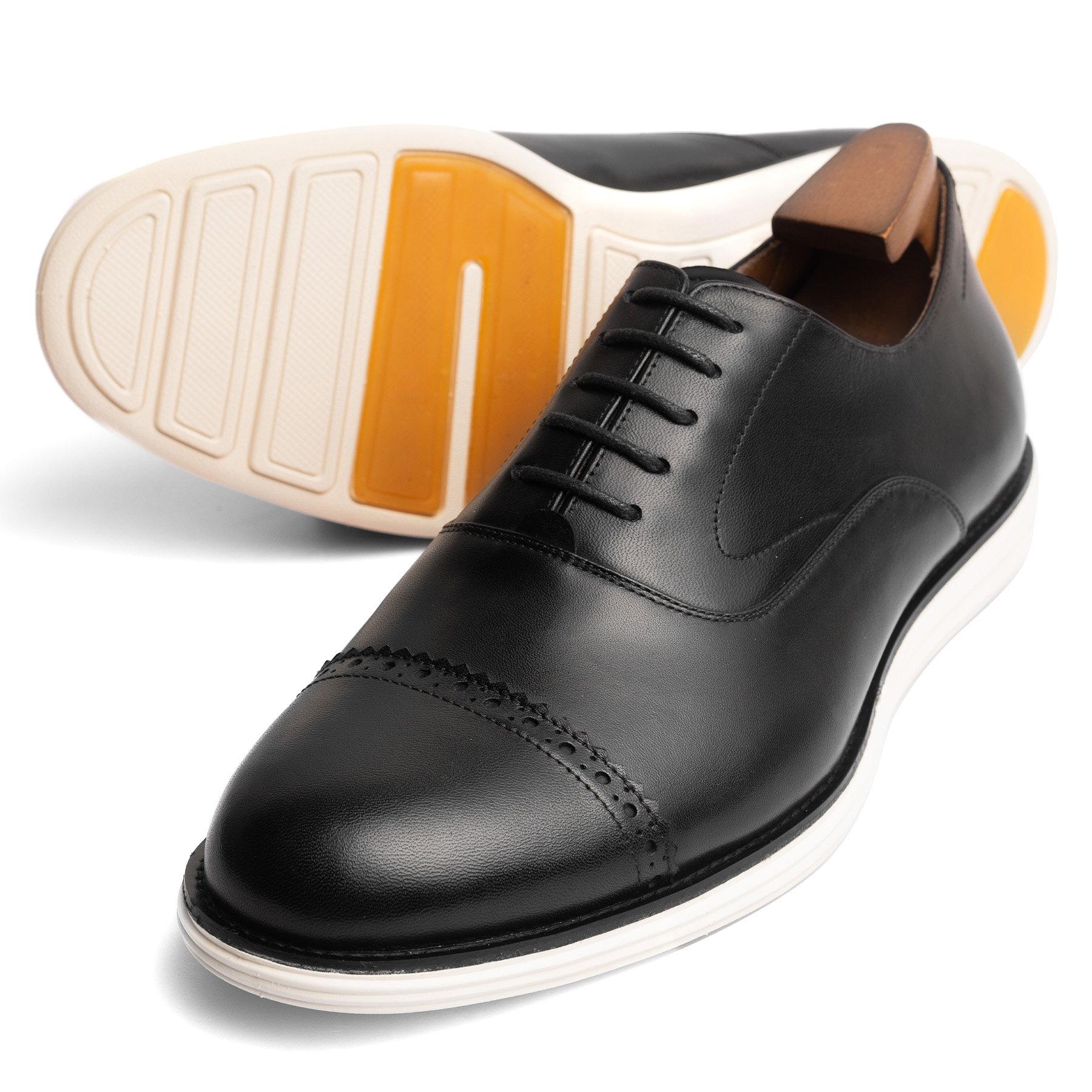 Giày da cao cấp Oxford Captoe Brogue RF OF101