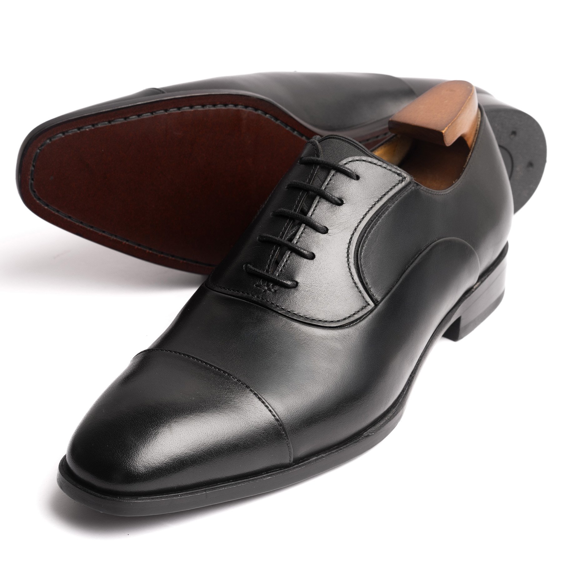 Giày da cao cấp oxford captoe OF303