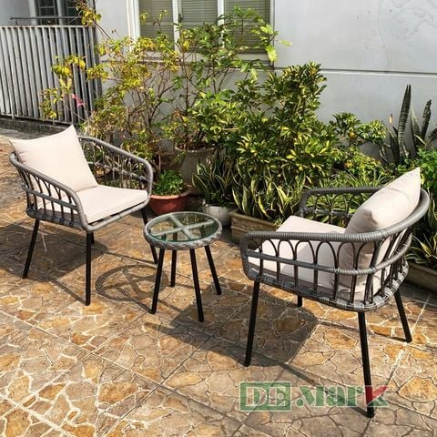 Bàn Ghế Ban Công Nhựa Giả Mây MT2059 