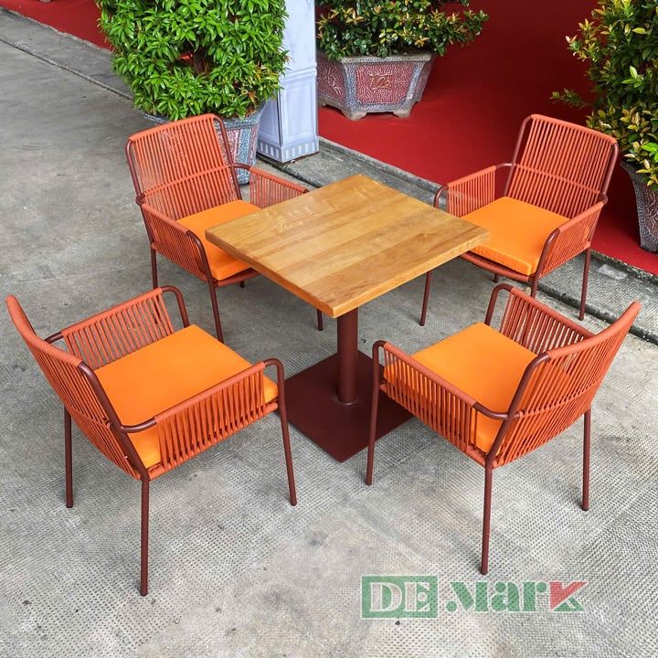 Bàn Ghế Cafe Đan Dây Dù MT2A228