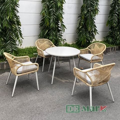  Bàn Ghế Giả Mây Ngoài Trời MT2054 