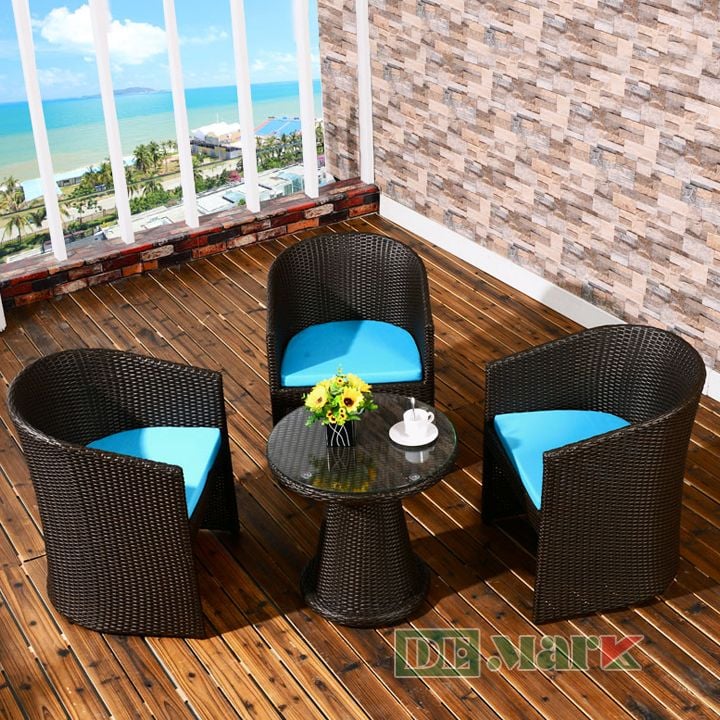 Bàn Ghế Mây Nhựa MT2A115