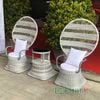 Bàn Ghế Sảnh Chờ Nhựa Giả Mây MT604