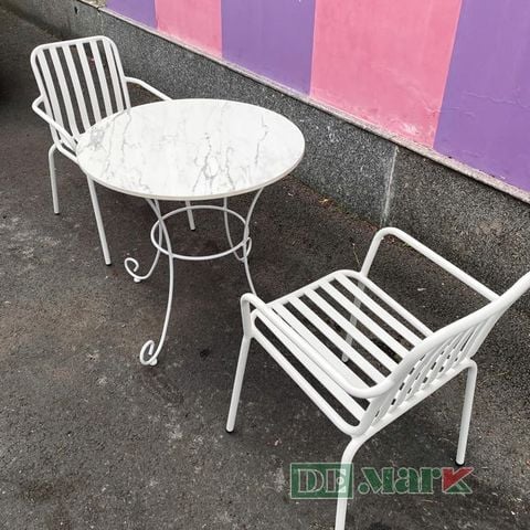  Bàn Ghế Sắt Cafe Ngoài Trời BGS389-GHESOOMO1 