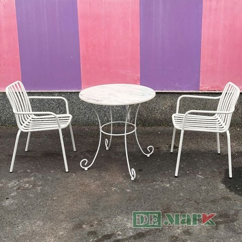  Bàn Ghế Sắt Cafe Ngoài Trời BGS389-GHESOOMO1 