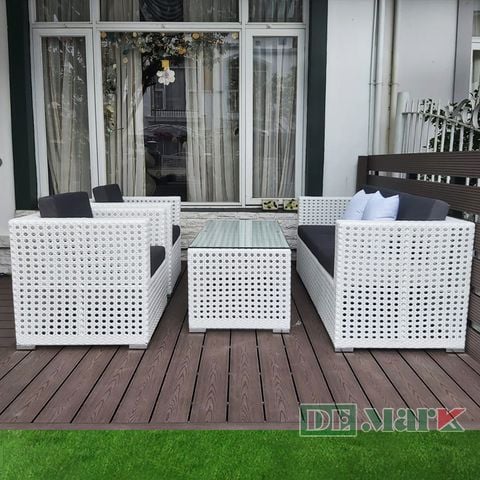 Bàn Ghế Sofa Mây Nhựa DEM1A11