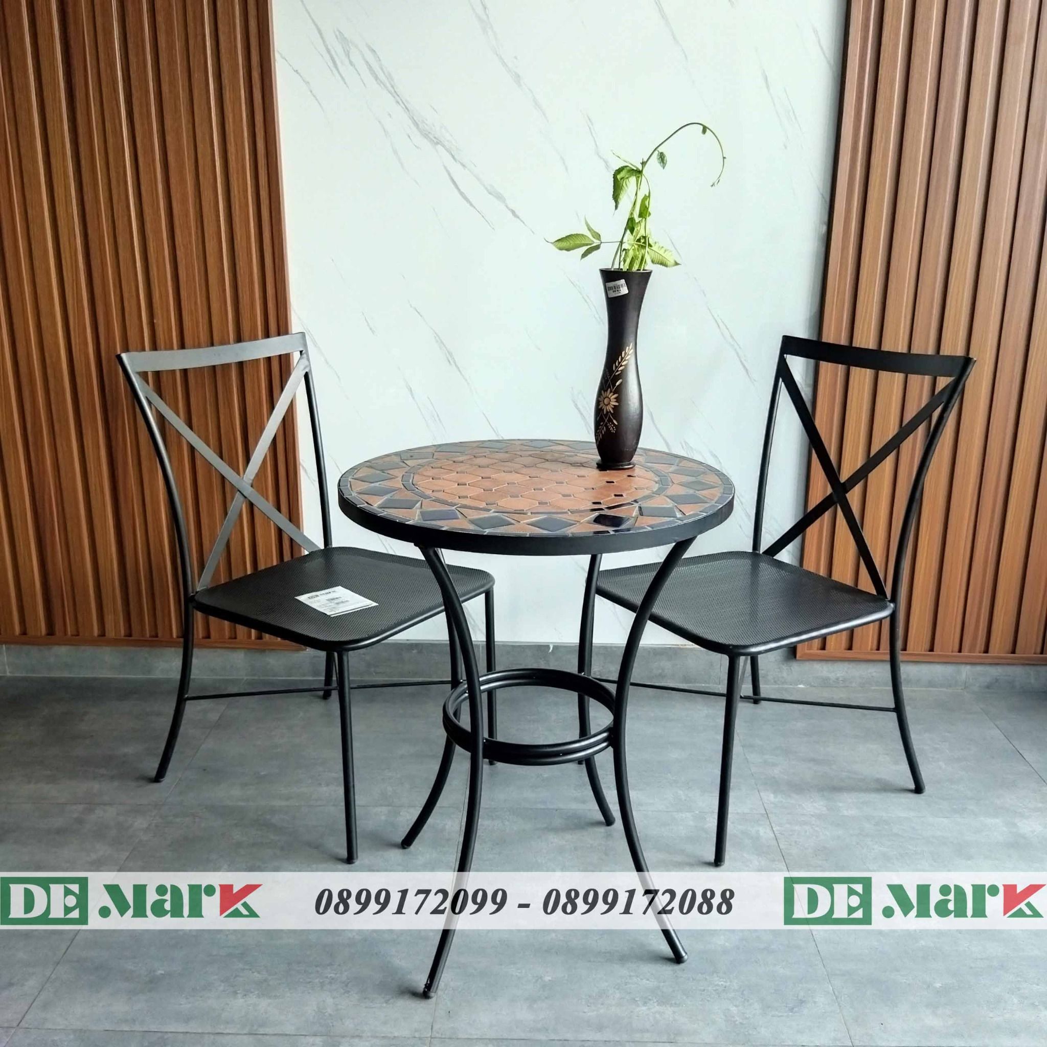 Bàn Ghế Sắt Quán Cafe GHEBGS349 - BANDAMOSAIC