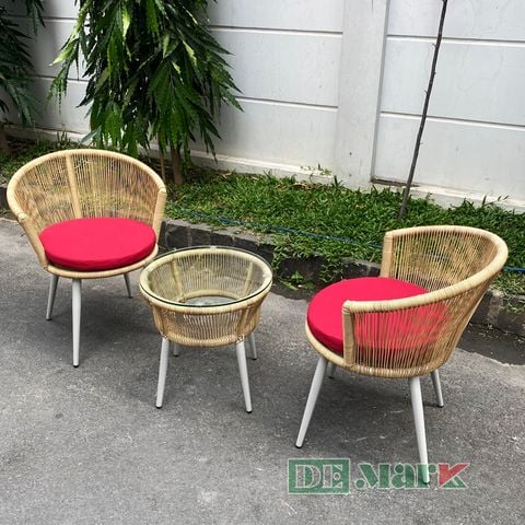  Bộ Bàn Ghế Ban Công Chung Cư Nhựa Giả Mây MT2A262 