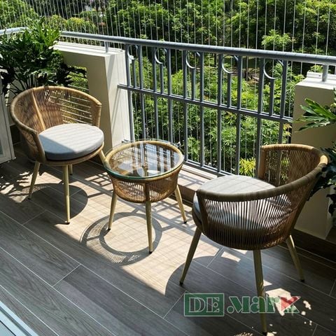  Bộ Bàn Ghế Ban Công Chung Cư Nhựa Giả Mây MT2A262 