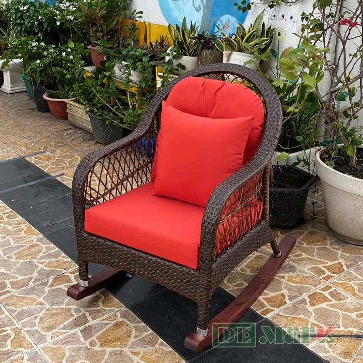 Ghế  Bập Bênh Thư Giãn Nhựa Giả Mây MT2042