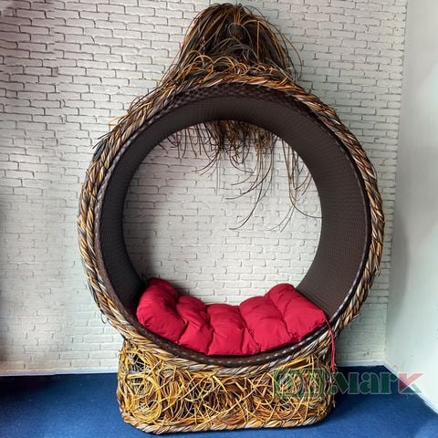 Ghế Hồ Bơi Mái Vòm Nhựa Giả Mây