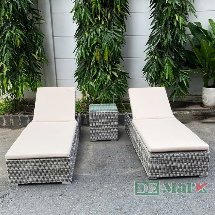 Ghế Hồ Bơi Nhựa Giả Mây MT4052