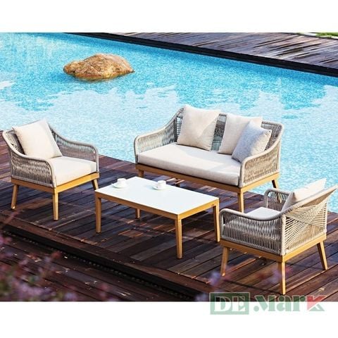  Sofa Ngoài Trời Chân Gỗ MT1002 