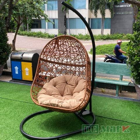  Ghế Xích Đu Trứng Nhựa Giả Mây MT907C 