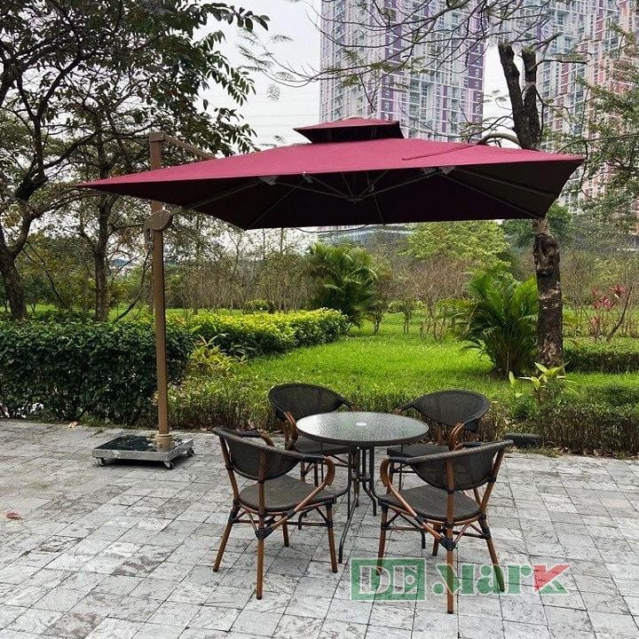 Ô Lệch Tâm Vuông 2 tầng Xoay 360⁰ Hợp Kim Nhôm