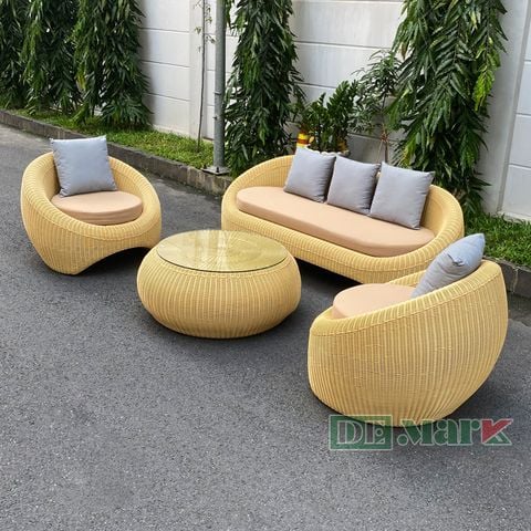  Sofa Mây Nhựa Ngoài Trời MT1A22 