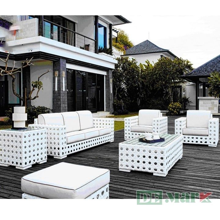 Sofa Sân Vườn Giả Mây Mắt Cáo Trắng MT1A10