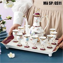 BỘ LY RƯỢU SỨ XƯƠNG GS11