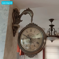 Đồng Hồ Treo Tường 2 Mặt Cá Chép Vượt Vũ Môn DH46 - Kiểu Dáng Cực Độc