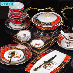 Bộ Bát Đĩa Sứ Xương - Bộ Royal Cavalier GS44