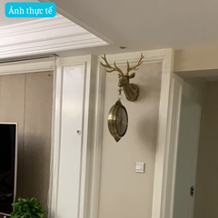 Đồng Hồ Treo Tường 2 Mặt Đầu Hươu  DH66 - Kiệt Tác Đồng Hồ Treo Tường
