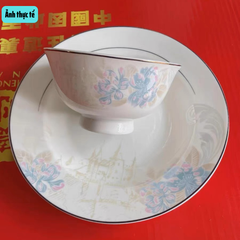 Bộ Bát Đĩa Sứ Xương - Bộ Royal Bloom GS30