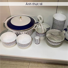Bộ Bát Đĩa Sứ Xương - Bộ Bát Bavaria GS23 - Tinh Hoa Nghệ Thuật Bàn Ăn Hoàng Gia