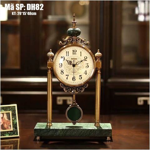 Đồng Hồ Để Bàn Hợp Kim Đồng & Đá Cẩm Thạch DH82 – Vẻ Đẹp Hoàng Gia Đẳng Cấp