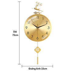Đồng Hồ Treo Tường Quả Lắc DH23 – Sang Trọng, Bền Bỉ, Hoàn Hảo Cho Mọi Không Gian