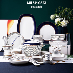 Bộ Bát Đĩa Sứ Xương - Bộ Bát Bavaria GS23 - Tinh Hoa Nghệ Thuật Bàn Ăn Hoàng Gia