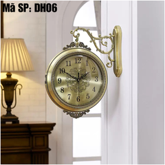 Đồng Hồ Treo Tường 2 Mặt Hợp Kim Đồng DH06 - Vẻ Đẹp Cổ Điển & Tinh Tế