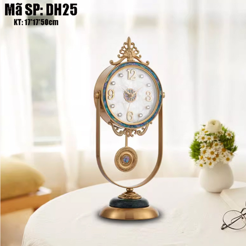 Đồng Hồ Để Bàn Tân Cổ Điển DH25 - Đồng Hồ Quả Lắc Cao Cấp