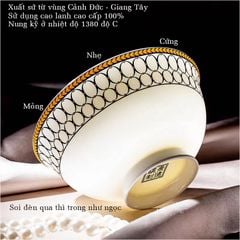 Bộ Bát Đĩa Sứ Xương - Bộ Bát Bavaria GS23 - Tinh Hoa Nghệ Thuật Bàn Ăn Hoàng Gia