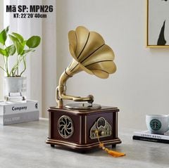 Máy Phát Nhạc Loa Kèn - Máy Gramophone Mini Tân Cổ Điển MPN26