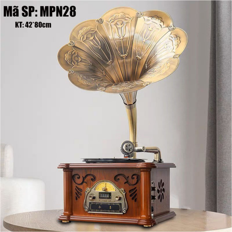 Máy Phát Nhạc Loa Kèn - Máy Gramophone Tân Cổ Điển MPN28
