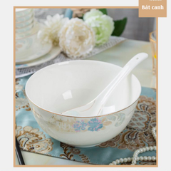 Bộ Bát Đĩa Sứ Xương - Bộ Royal Bloom GS30