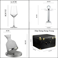 BỘ LY RƯỢU VANG KÈM GIÁ TREO GR02