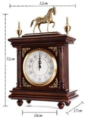 Đồng Hồ Để Bàn Tân Cổ Điển Tuấn Mã Đồng DH32